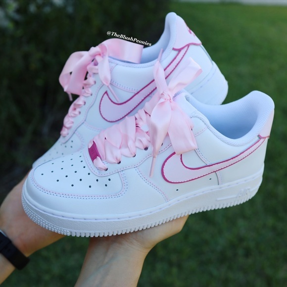 Nike Custom Air Force 1 Low with Matching Satin Laces NWT - Picture 1 of 15